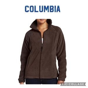 Columbia Women Benton Springs Full Zip Fleece Jacket brown size S